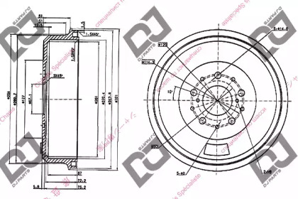 Тормозный барабан DJ PARTS BR1027